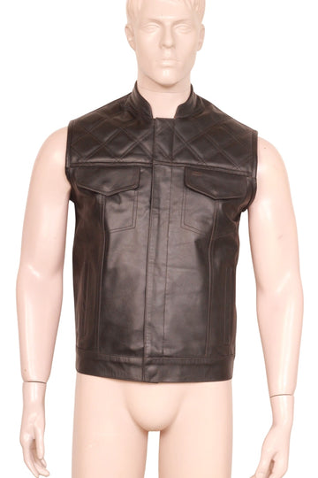 Premium Men's Leather Vest