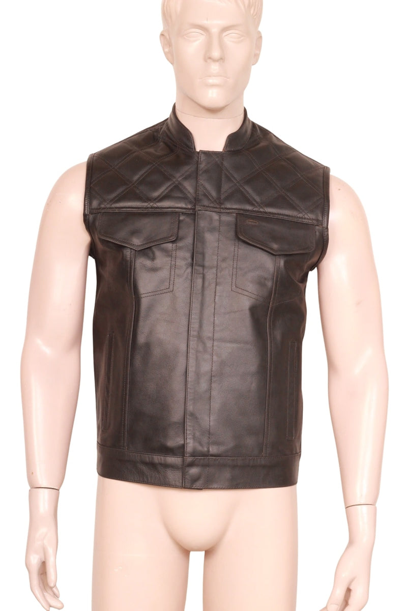 leather vest, gay leather vest, leather vest bdsm, bondage leather vest