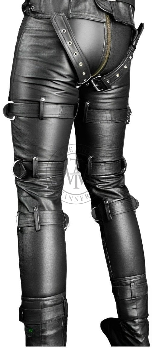 Genuine Leather Bondage Pants, view 2