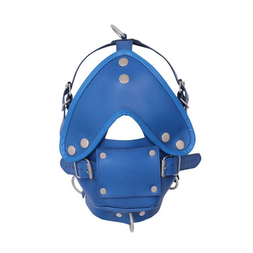 Bondage Muzzle with Blindfold Mouth Open Gag
