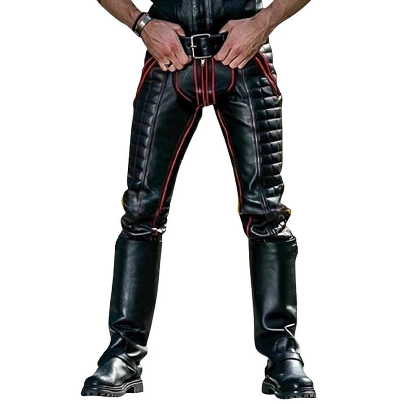 leather pants, leather BDSM pants, leather bondage pants, gay leather pants, leather pants mens