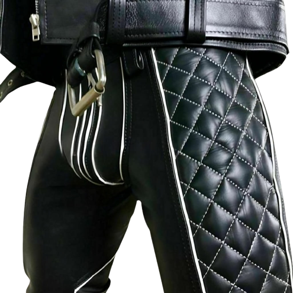 leather pants, leather BDSM Pants, Leather Bondage Pants, Gay Leather Pants, Leather pants mens, leather quilted pants