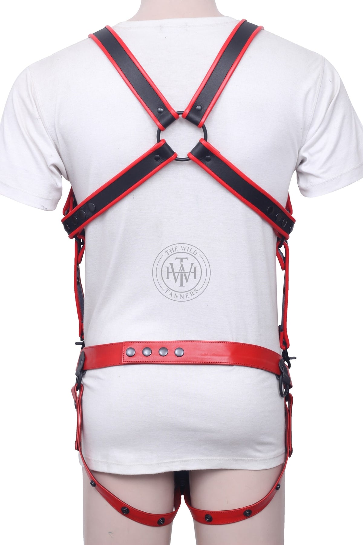 Men's leather body harness and jockstrap, view 4