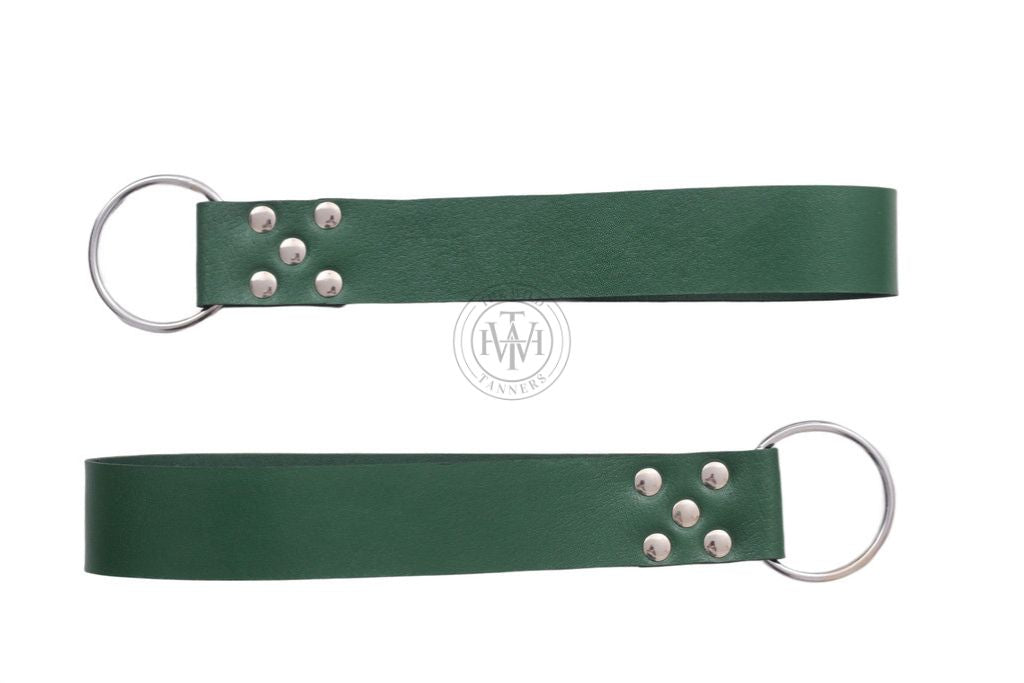 Dark Green Leather Sex Swing Bondage, view 10
