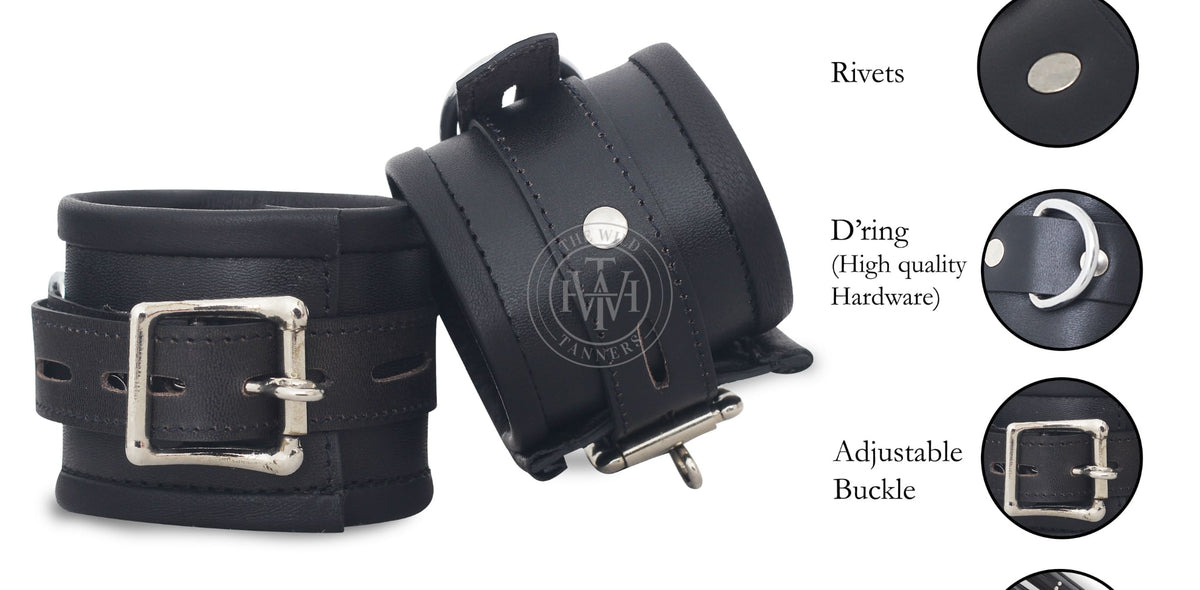 7 Pcs BDSM Leather Handcuffs, view 11