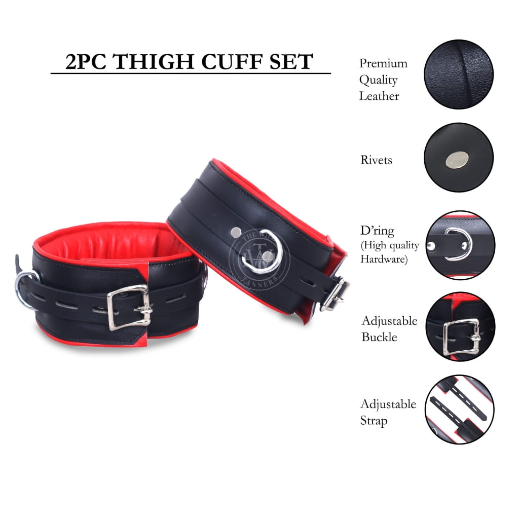 7 Pcs Gay Padded Leather Handcuffs, view 10