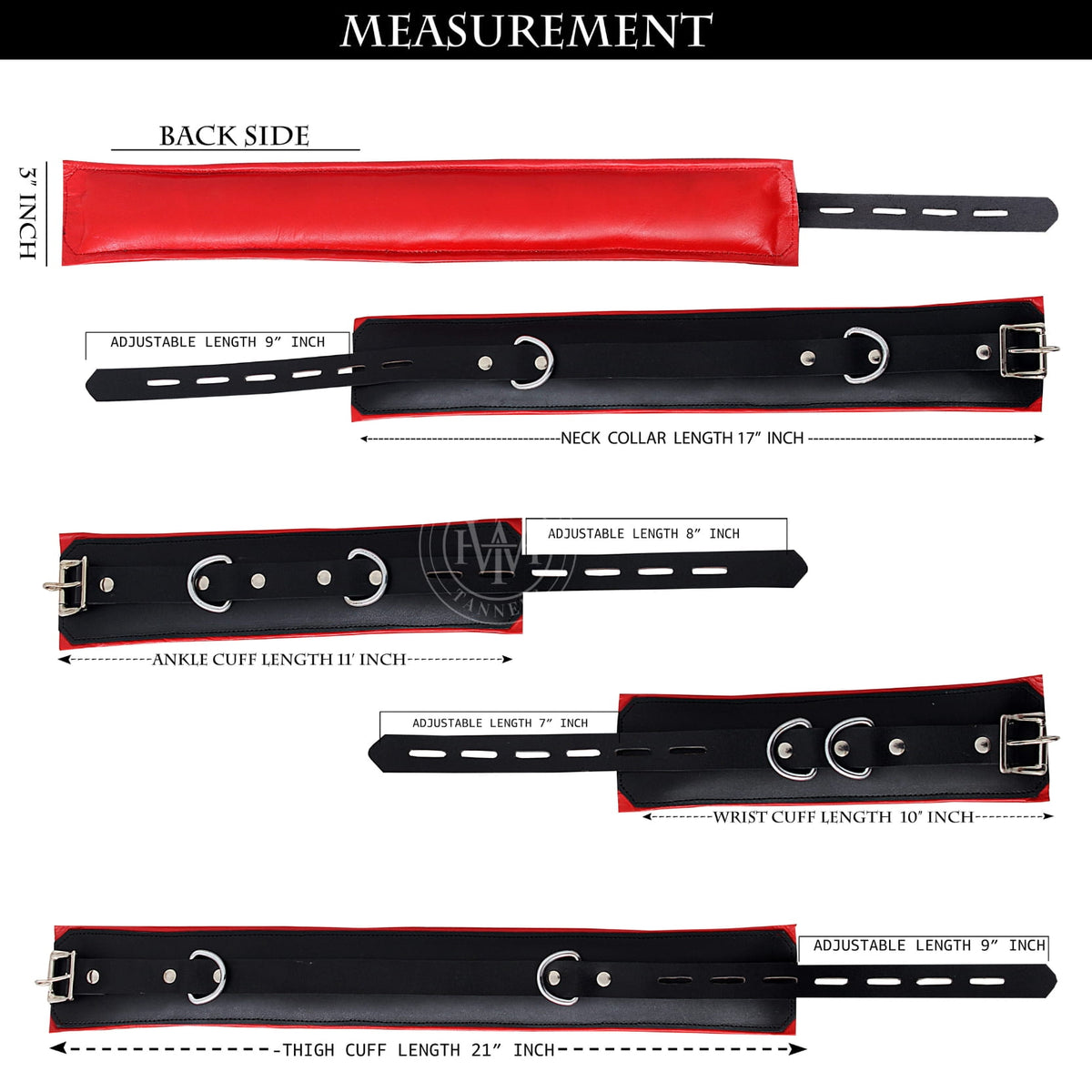 Premium Leather Bondage Handcuffs Set, view 13
