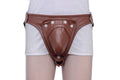 leather gay jockstrap, men’s fetish underwear, BDSM leather harness, adjustable leather jock, gay bondage gear