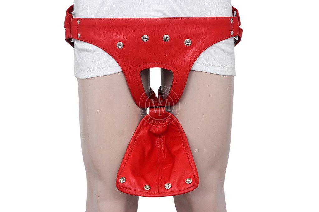 red leather harness, jockstrap harness, adjustable bondage harness, men’s leather chest harness