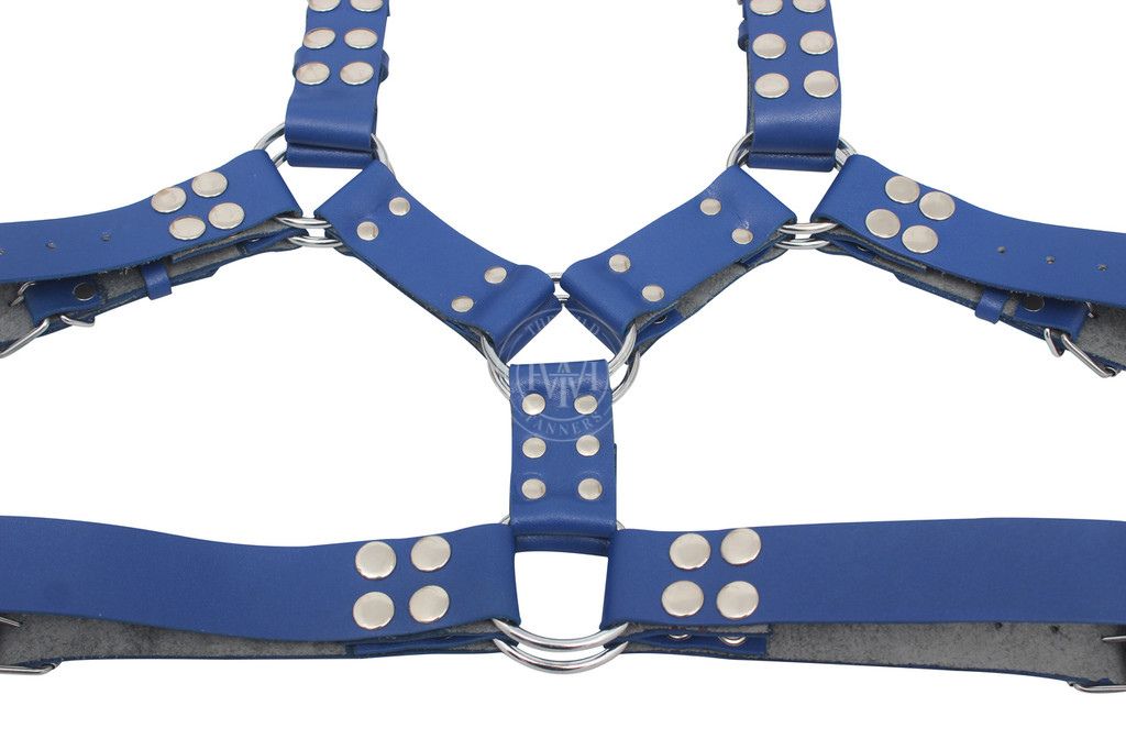 leather bondage chest harness with adjustable straps