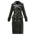 leather coat, leather long coat, leahter trench coat, leather leather overcoat, double breasted leather coat