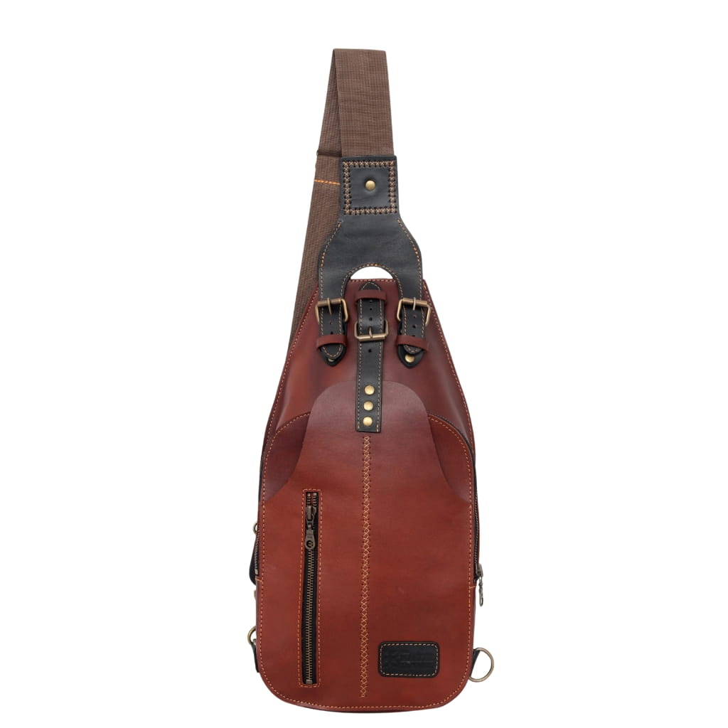 Genuine Mens Leather Sling Bag