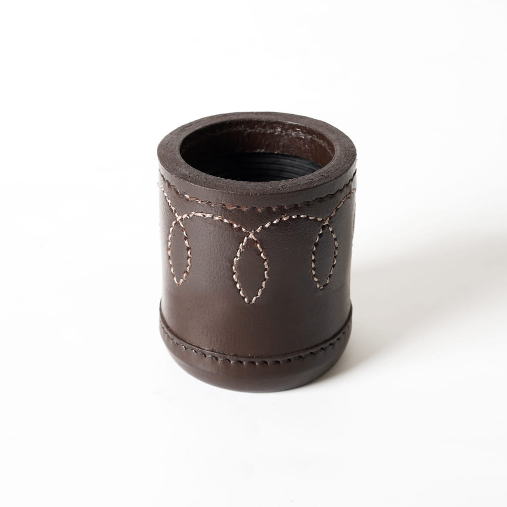 Yahtzee Leather Dice Cup - Ribbed Interior