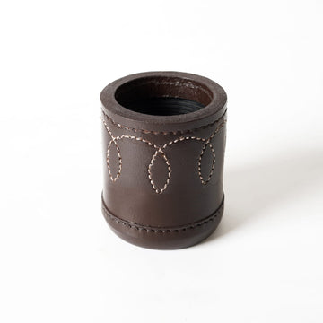 Yahtzee Leather Dice Cup - Ribbed Interior