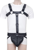 leather jockstrap harness, adjustable harness jock, sleek fetish jockstrap, gay leather jockstrap, BDSM harness