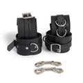 leather handcuffs set, hog tie restraint, BDSM leather cuffs, adjustable bondage gear