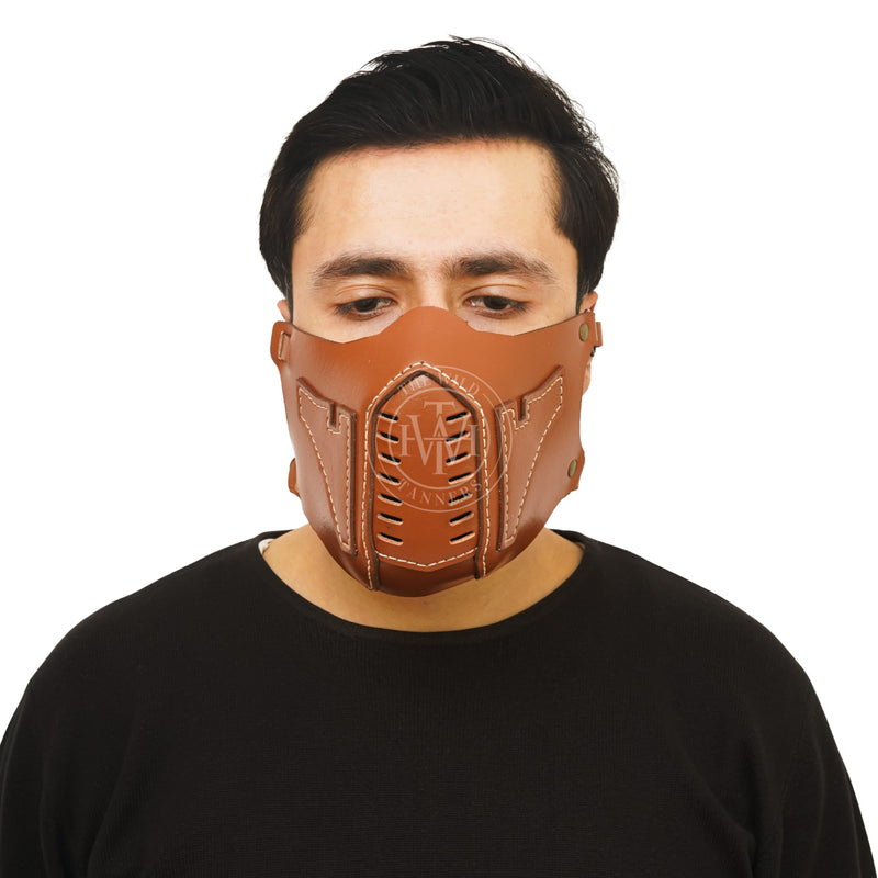 leather facemask, leather face mask, steampunk mask, motorcycle mask, leather motorcycle mask