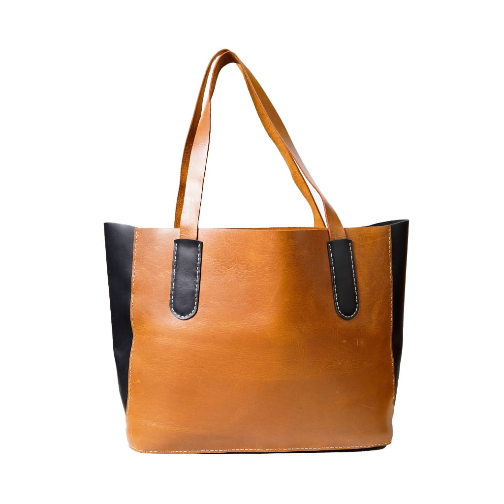 Genuine Brown Leather Tote Bag