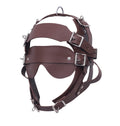 bondage muzzle gag, leather muzzle mask, BDSM restraint gag, adjustable leather muzzle, fetish bondage gear