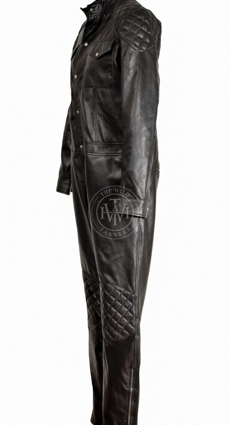 Genuine Leather Mens Jumpsuit, view 3