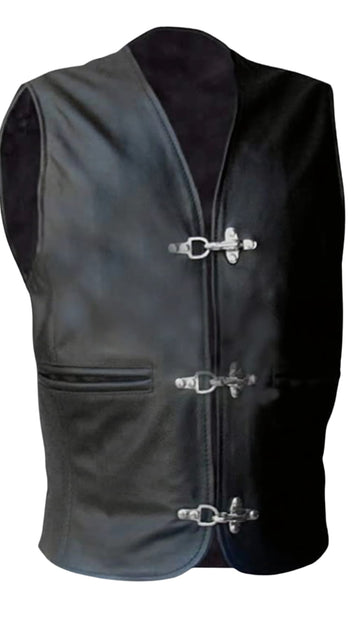 Men's Leather Biker Vest