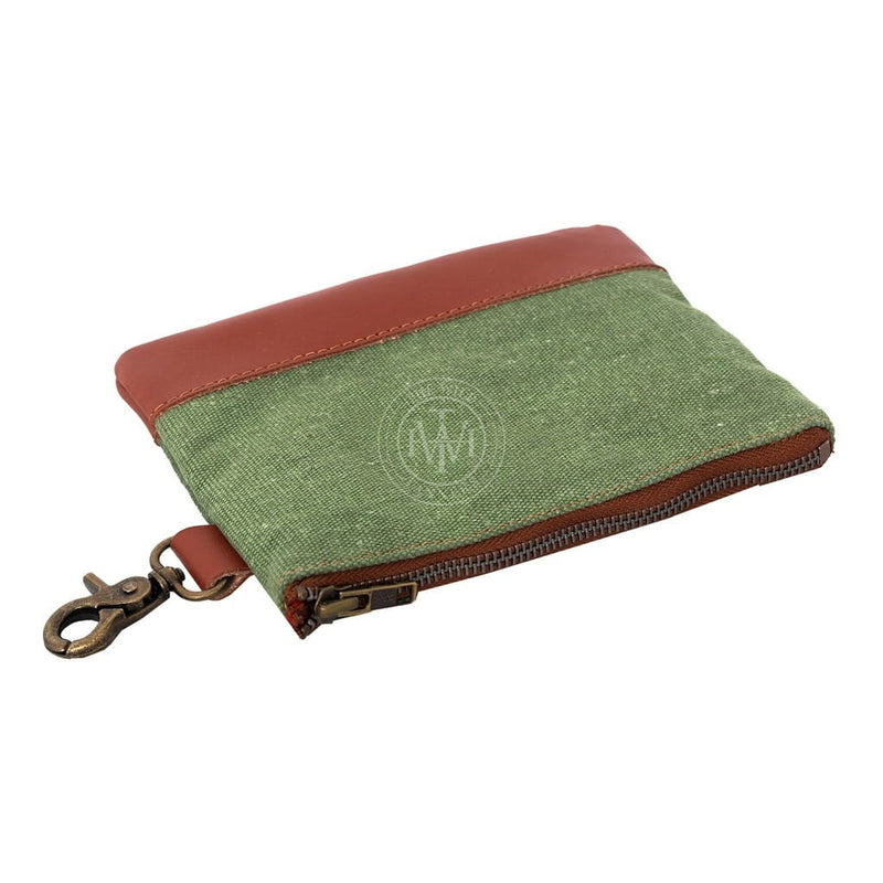 canvas leather golf pouch, golf ball pouch, golf accessory bag, golf ball bag, golf ball pouch, leather golf pouch
