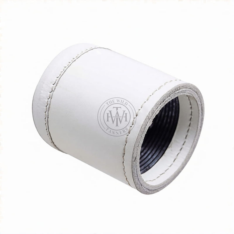 Leather Dice Cups, White Dice Cup, Leather Dice Cup, Dice Shaker, Leather Dice Shaker, Leather Ribbed Dice Cup