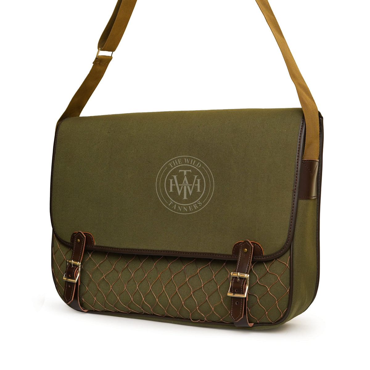 Leather Canvas Satchel Bag, view 2
