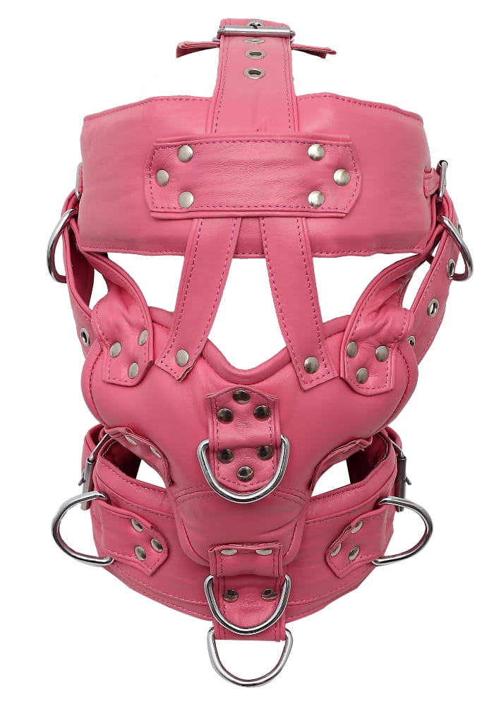 leather BDSM muzzle, bondage muzzle gag, silent submission gear, leather restraint mask, adjustable muzzle harness