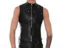 leather vest, gay leather vest, leather vest bdsm, bondage leather vest