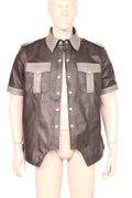 leather shirt, gay leather shirt, leather shirt bdsm, bondage leather shirt, Leather Shirt