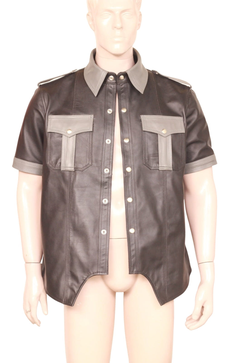 leather shirt, gay leather shirt, leather shirt bdsm, bondage leather shirt, Leather Shirt
