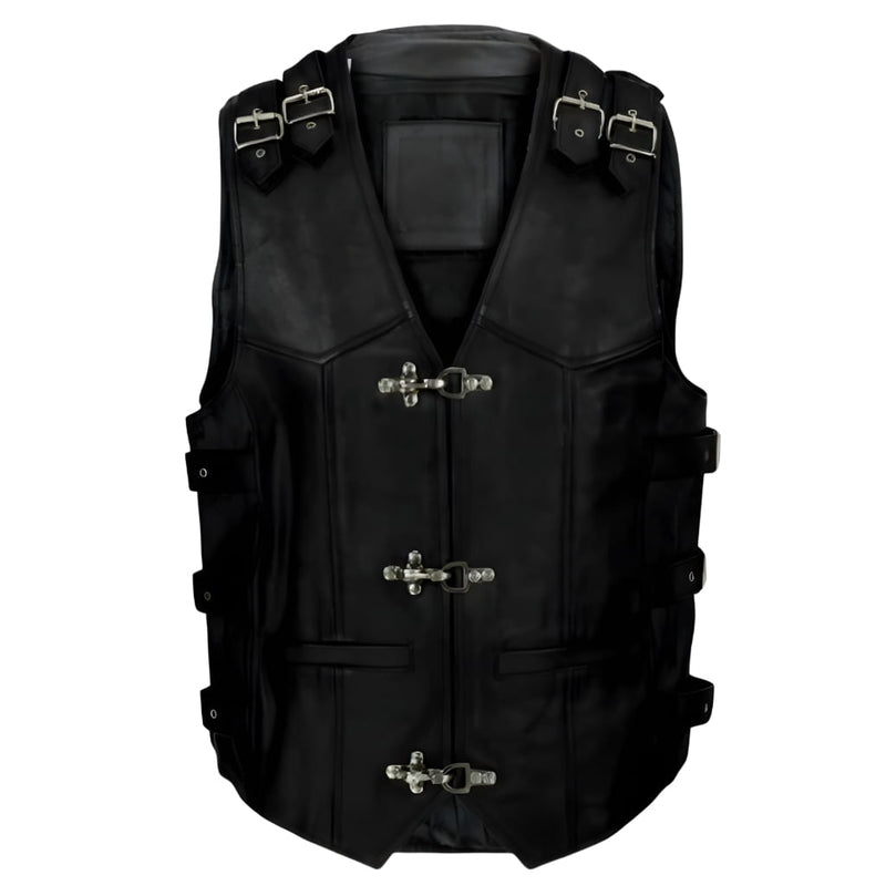 leather vest, gay leather vest, leather vest bdsm, bondage leather vest