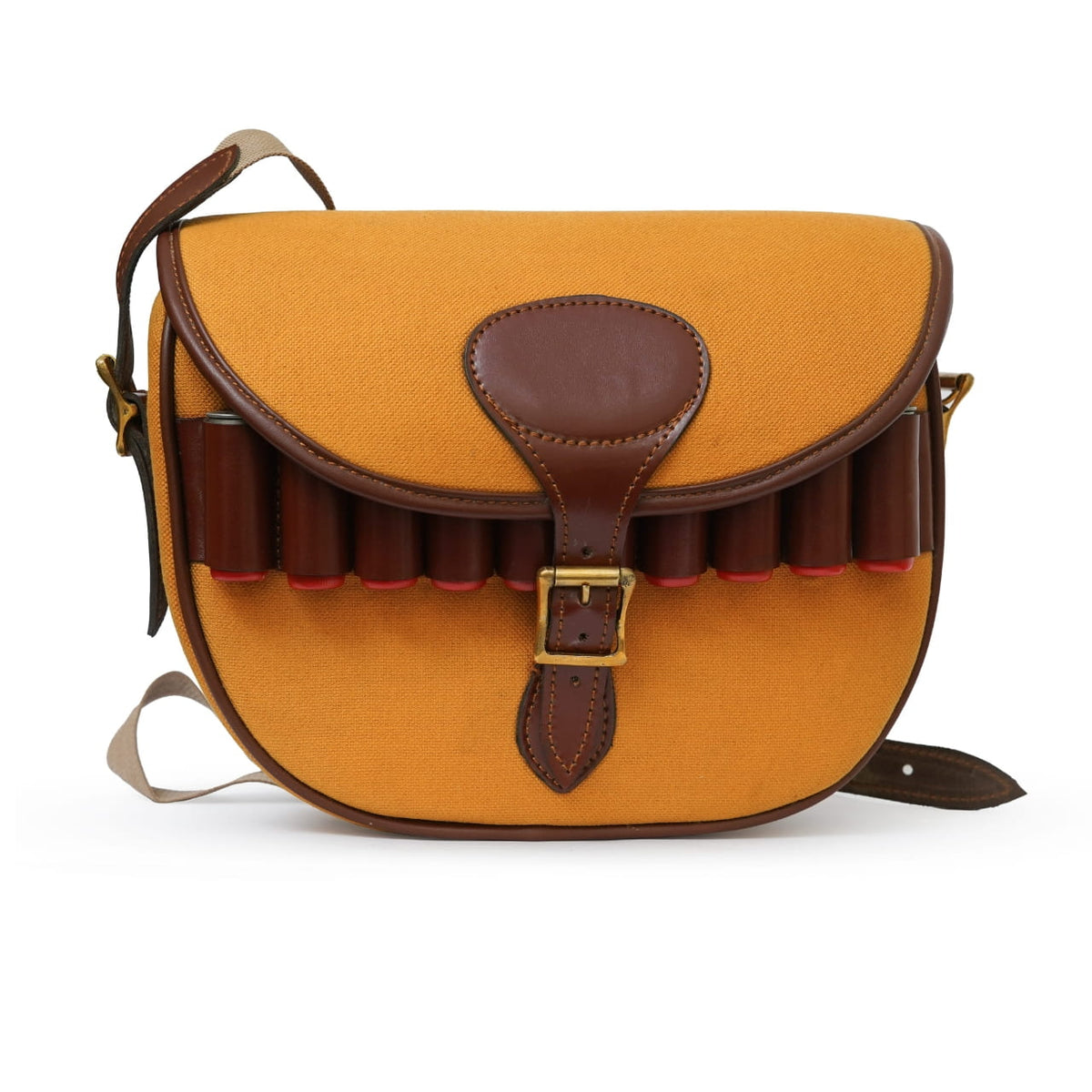 Canvas Leather Shotgun Cartridge Bag