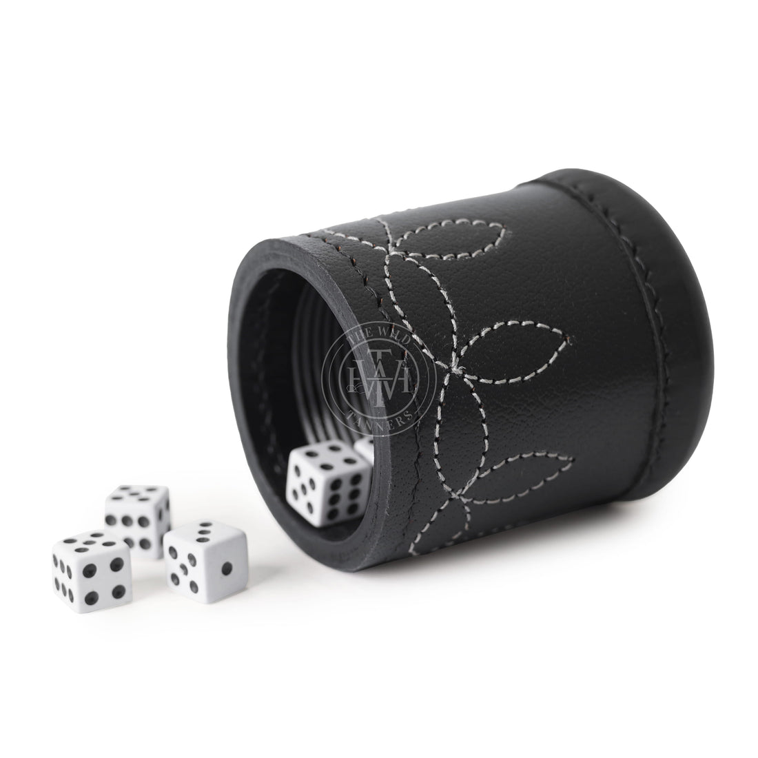 Leather Dice Rolling Cup - Ribbed interior