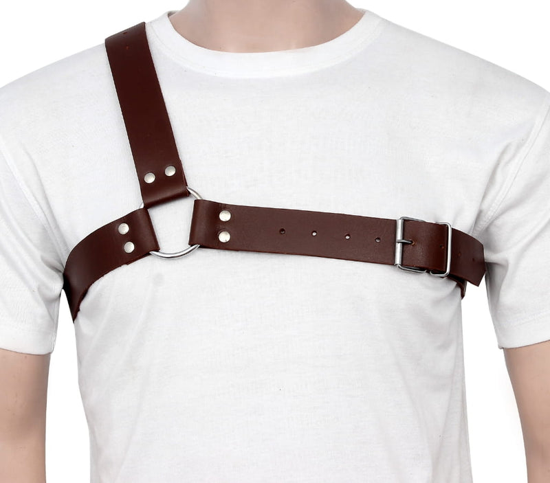mens leather harness, chest strap harness, edgy leather gear, adjustable harness, leather mens chest harness, leather harness