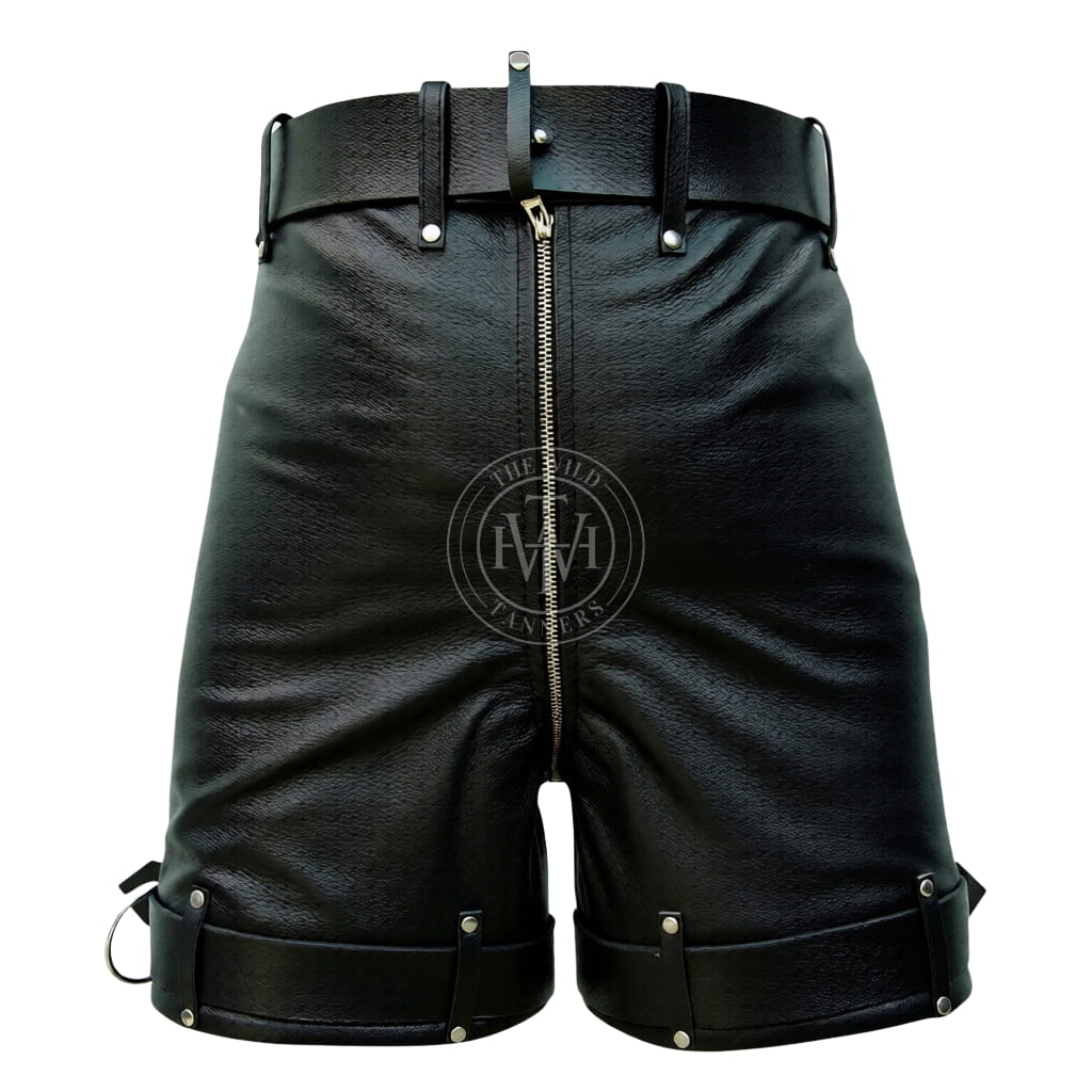 leather shorts, leather shorts bondage, leather shorts bdsm, leather gay shorts, gay leather shorts