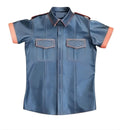 Short Sleeve Shirt, bondage leather shirt, bdsm leather shirt, gay leather shirt, Leather Short Sleeve Shirt