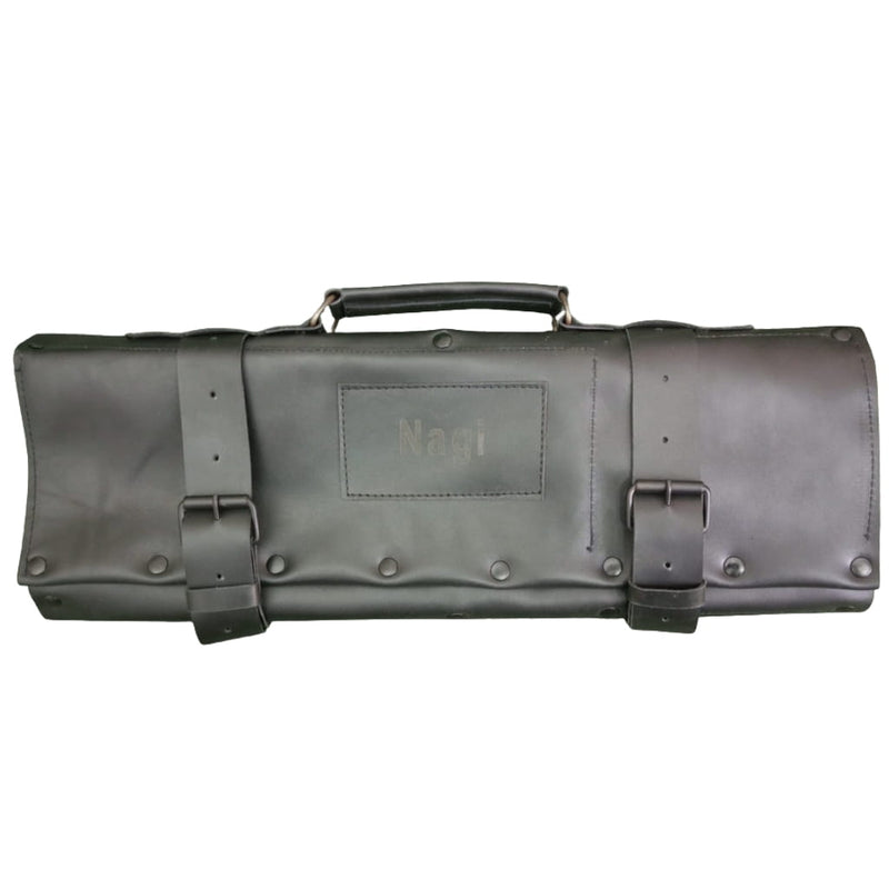 Leather Knife Roll, Chef Roll, Leather Chef Knife Roll, Black Leather Chef Knife Roll 