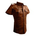 leather shirt, gay leather shirt, leather shirt  bdsm, bondage leather shirt
