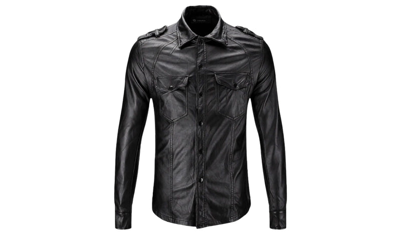 leather shirt, gay leather shirt, leather shirt  bdsm, bondage leather shirt, Leather Shirt