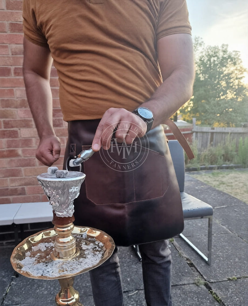 leather apron, leather waist apron, bbq waist apron, Waist Apron