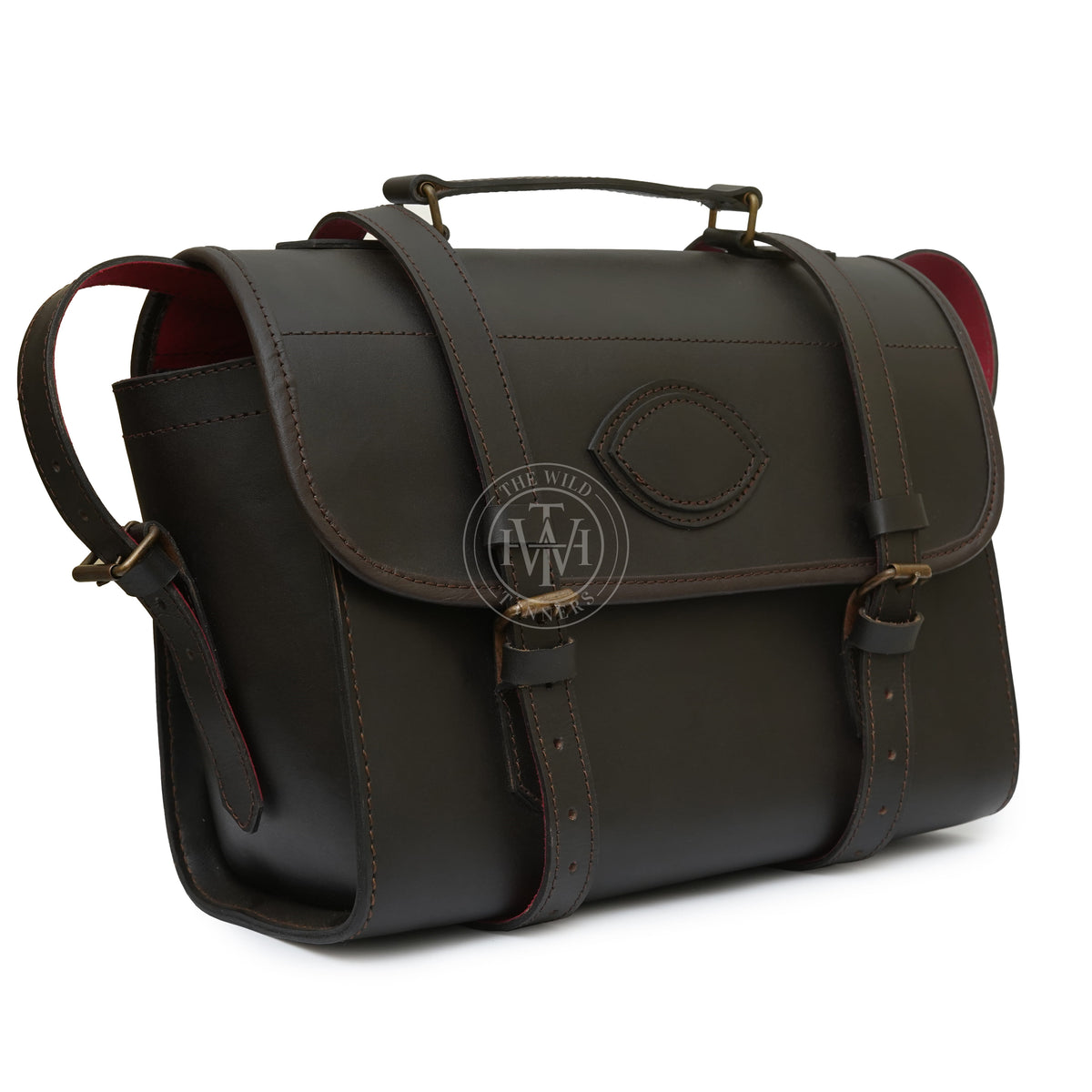 Distressed Leather Gun Cartridge Bag, view 4