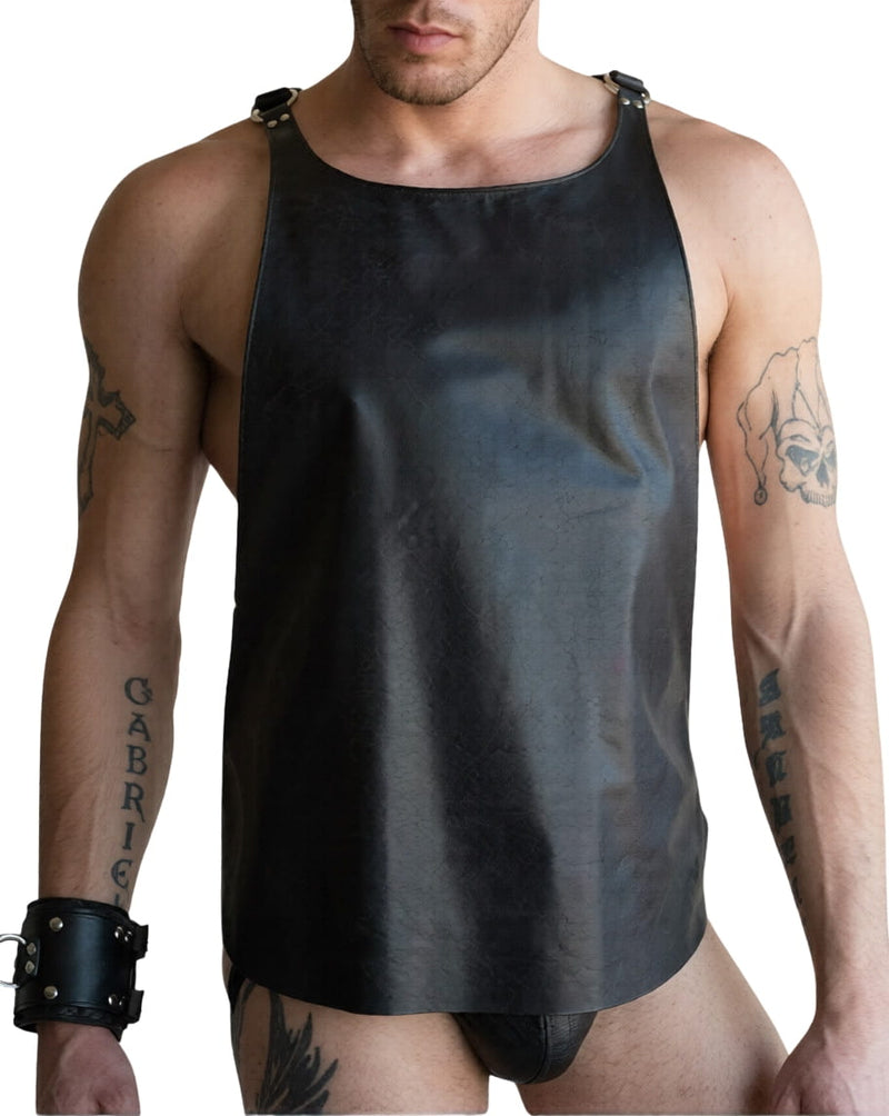 leather vest, gay leather vest, leather vest bdsm, bondage leather vest