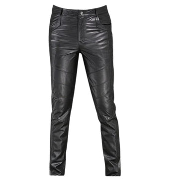 Men's Black Leather Pants