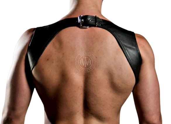 Men's Leather Shoulder Harness - backside iamge