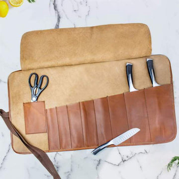 Brown Classic Knife Roll