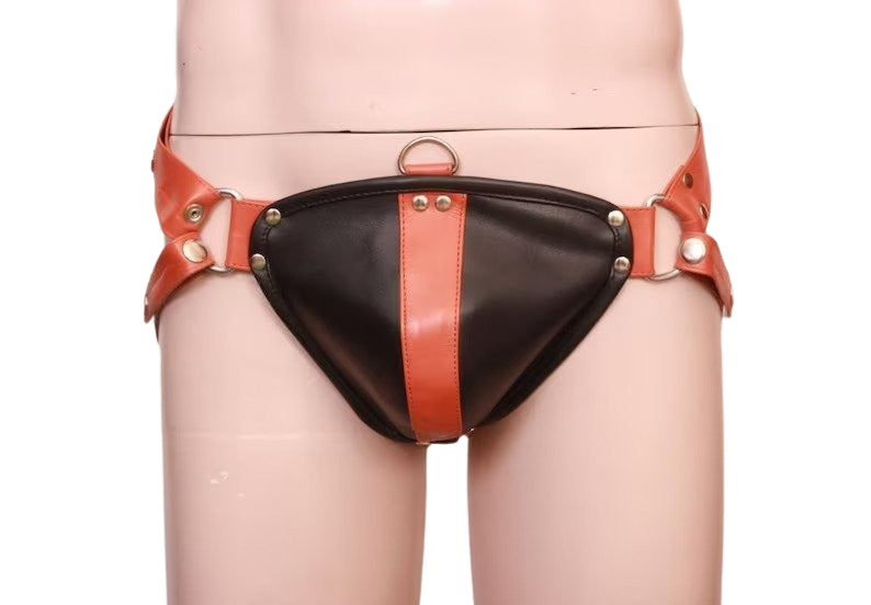 leather jockstrap, leather thong, leather underwear, BDSM Jockstrap, leather bondage jockstrap