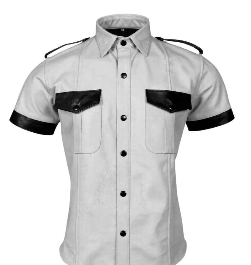 leather shirt, gay leather shirt, leather shirt  bdsm, bondage leather shirt