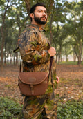 cartridge bag, canvas leather cartridge bag